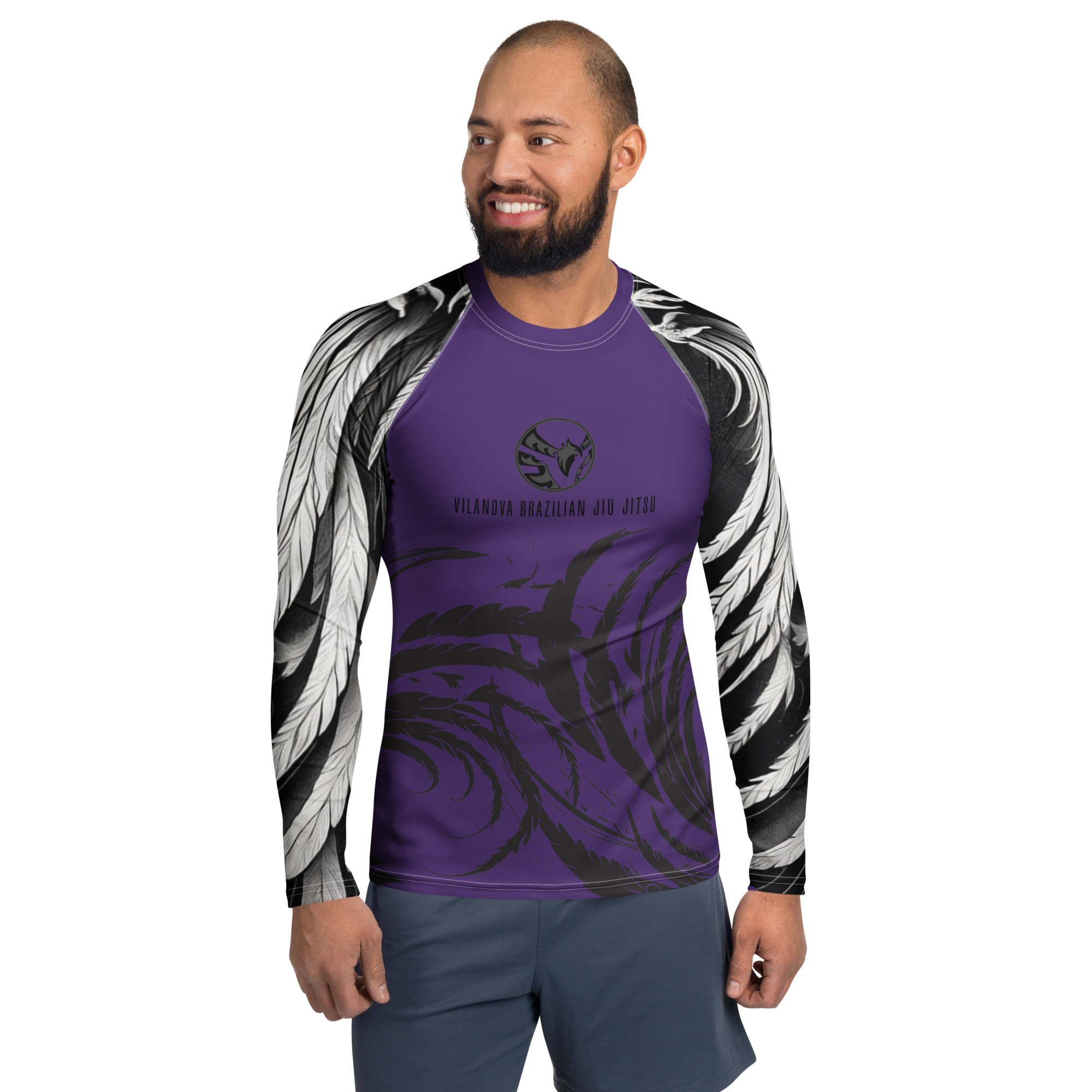 Men's Long Sleeve Rash Guard - Phoenix Purple