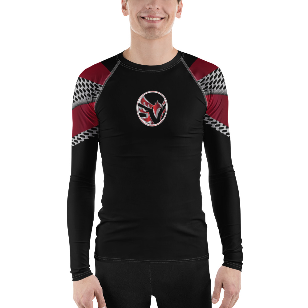 Men's Rash Guard - Black Red