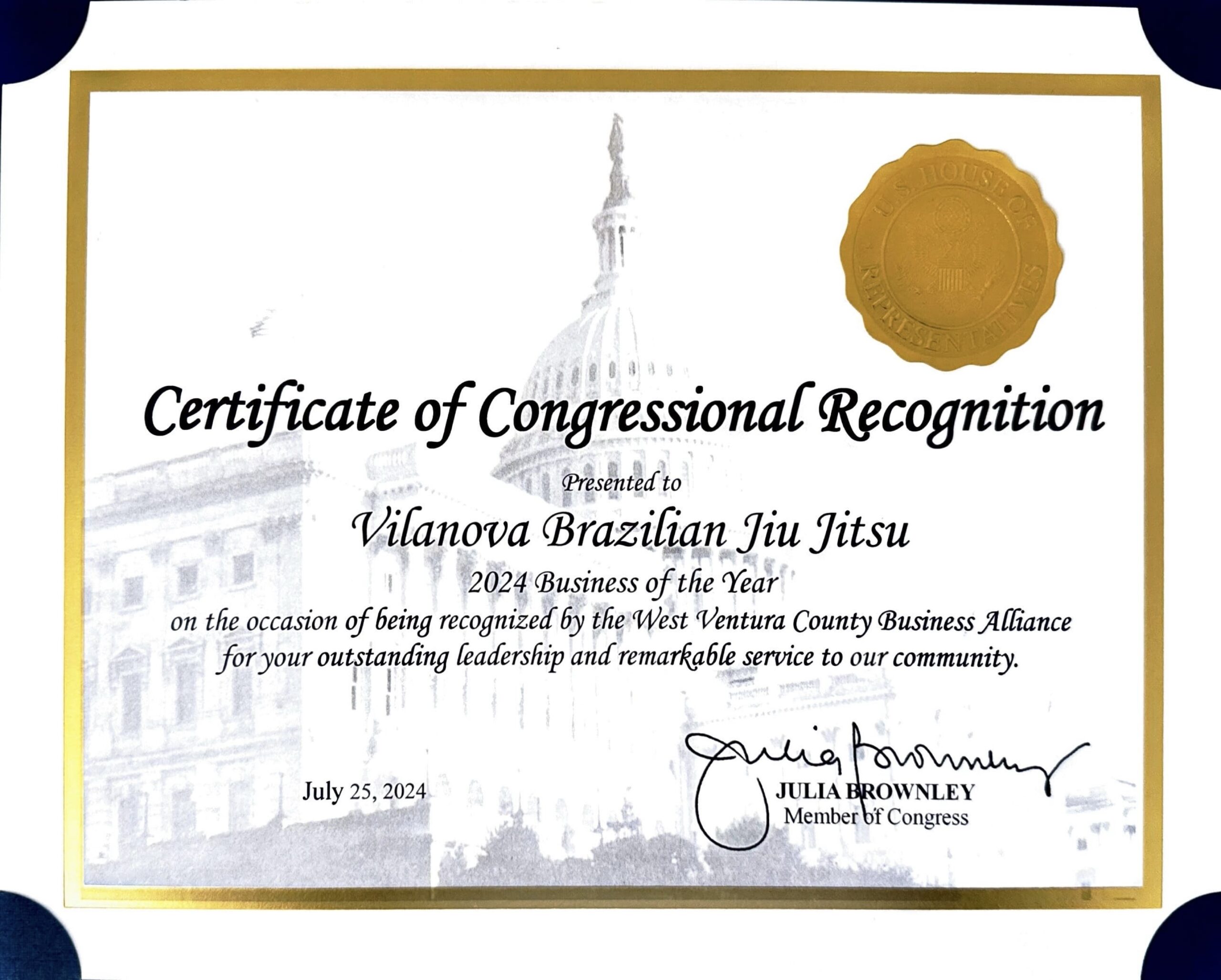 Vilanova BJJ Business Of The Year 2024