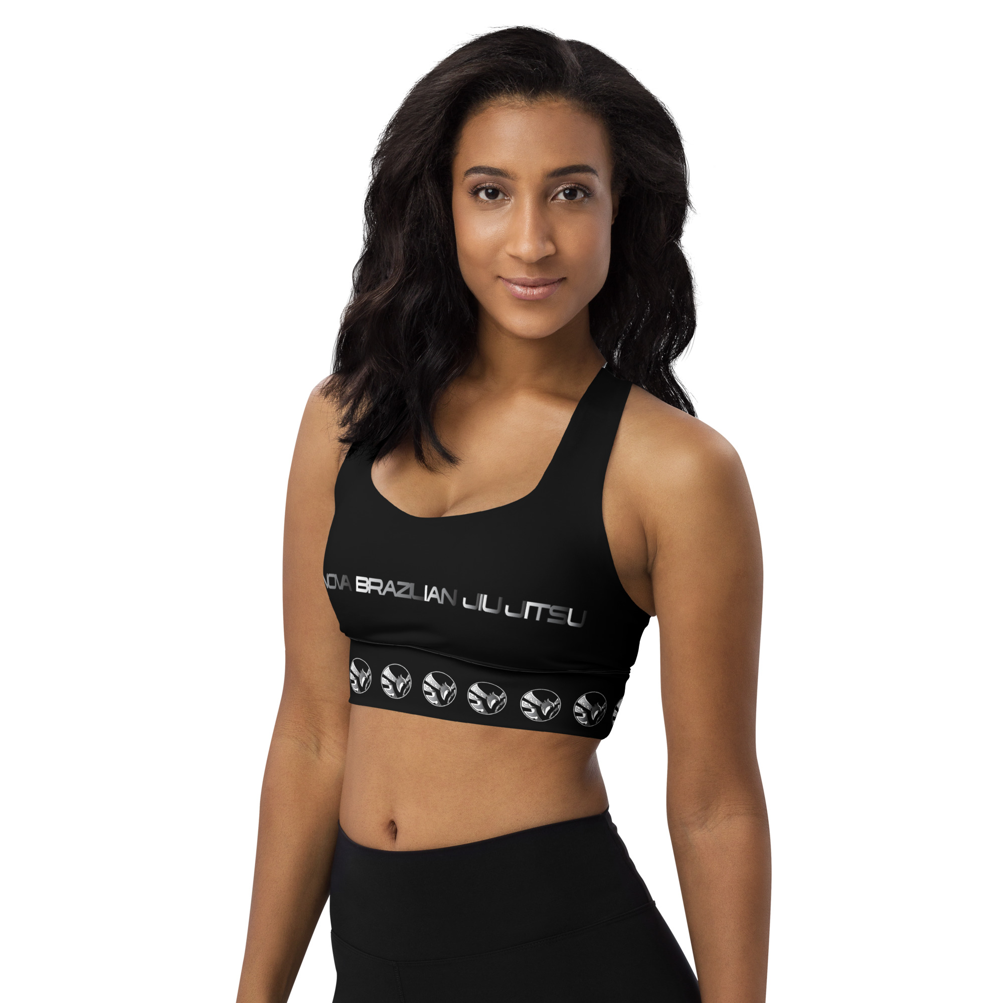 Longline Sports Bra | Vilanova BJJ Black - Image 2