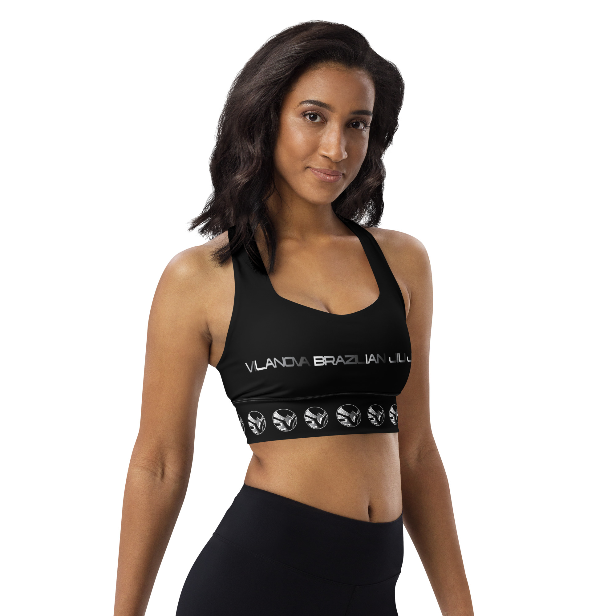 Longline Sports Bra | Vilanova BJJ Black - Image 3
