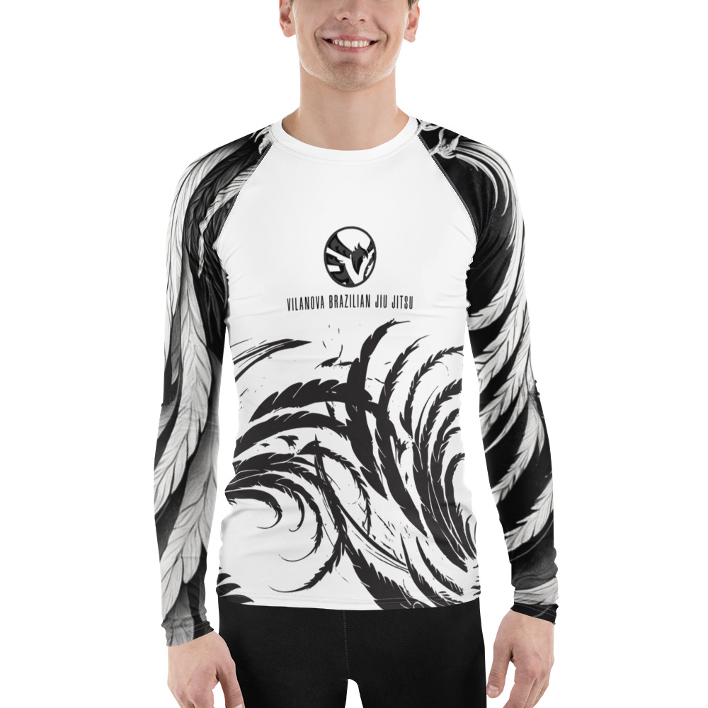 Men's Long Sleeve Rash Guard - Phoenix White